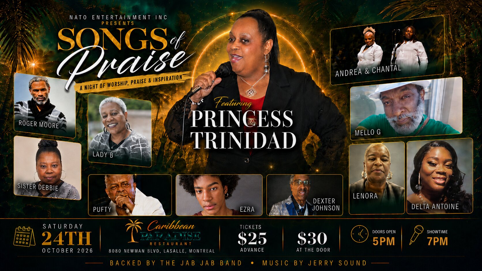 Songs of Praise event flyer