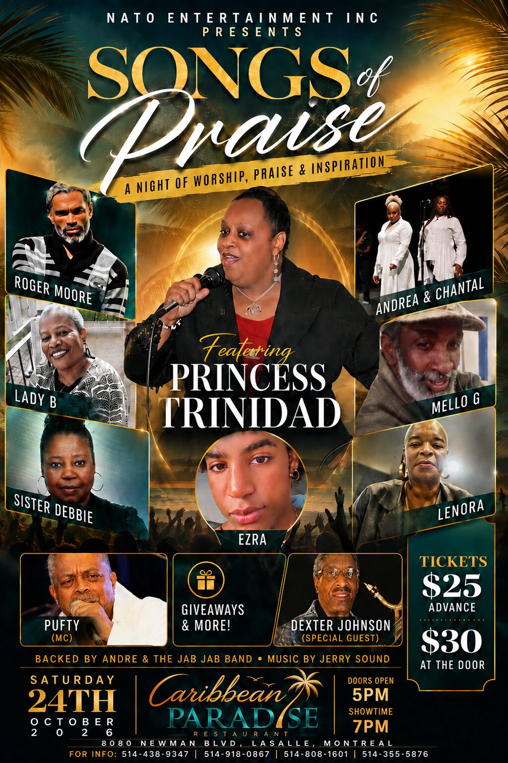 Songs of Praise full event flyer